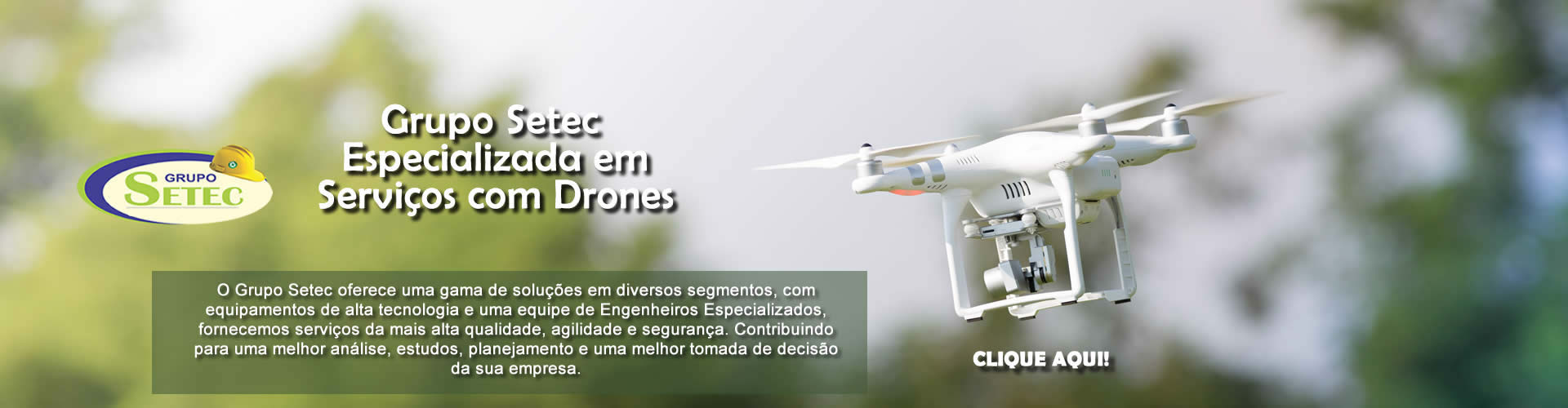 Serviços especializados com drones